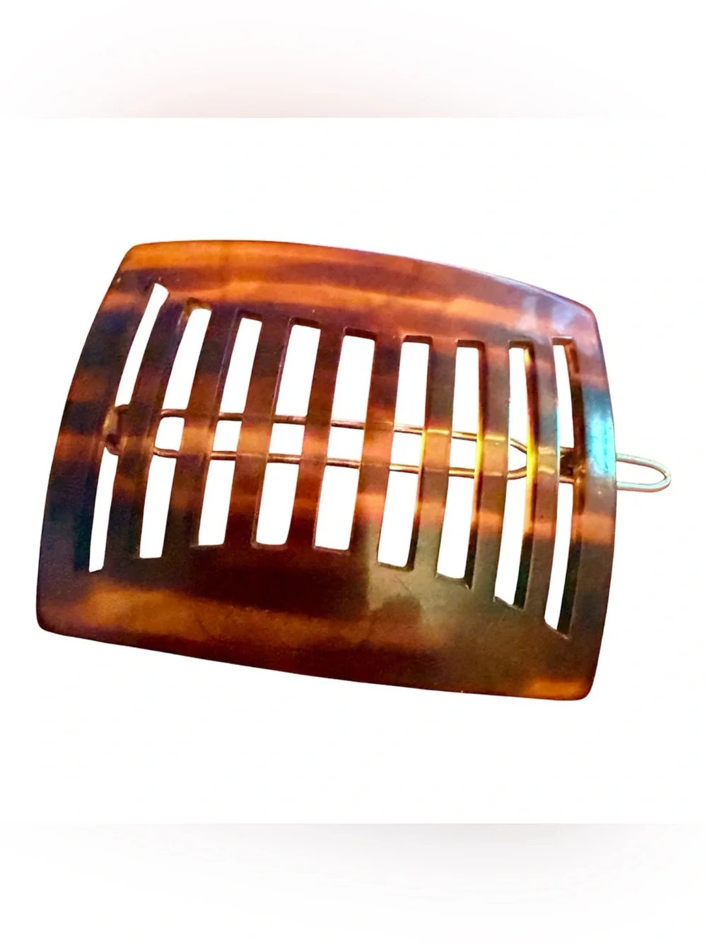 1960’s French Tortoiseshell Statement Barrette Hair Clip, Boho Style, Deadstock